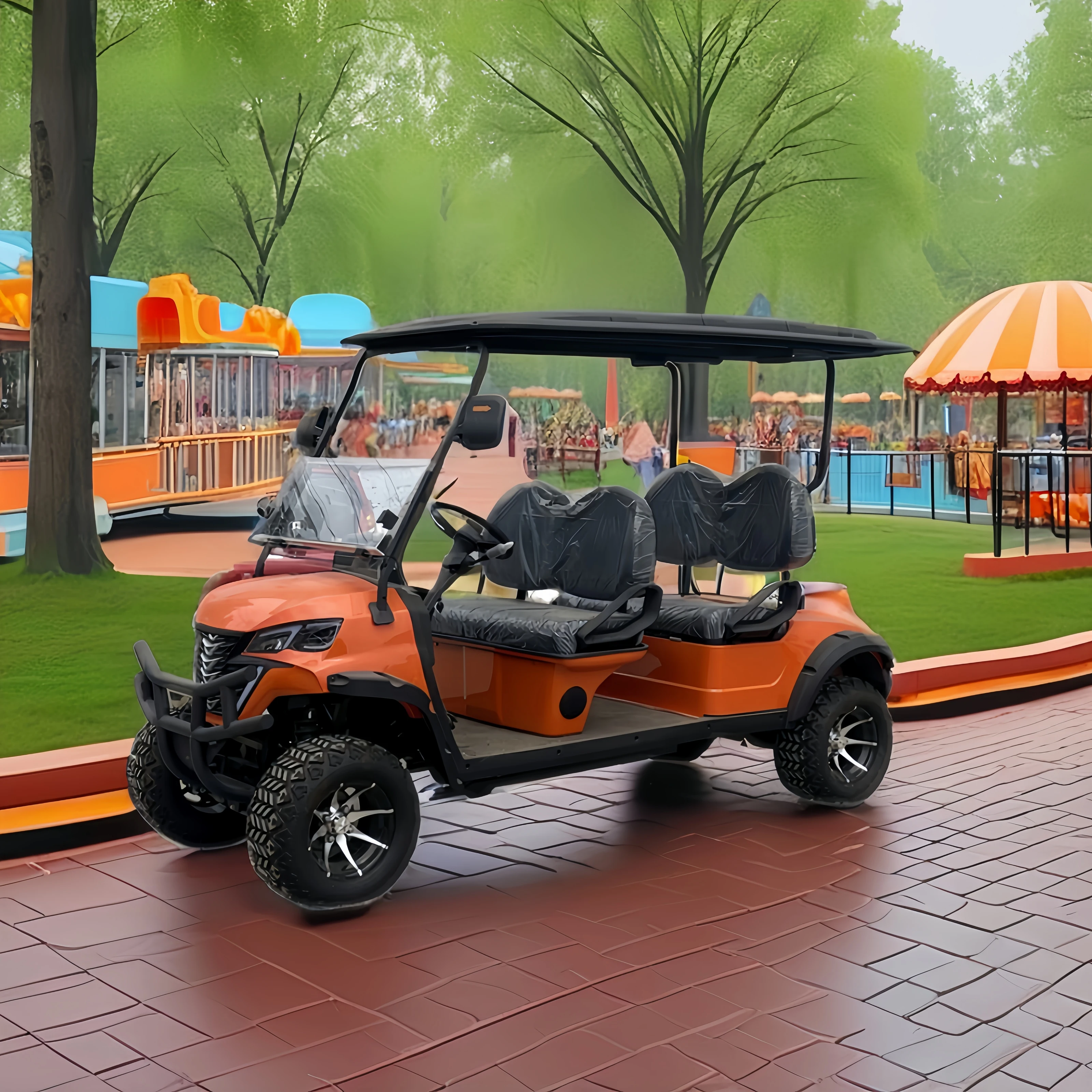 2 Seater Electric Car 8-Seater Electric Golf Cart CE Certified Sightseeing Cart With 48V Battery Voltage