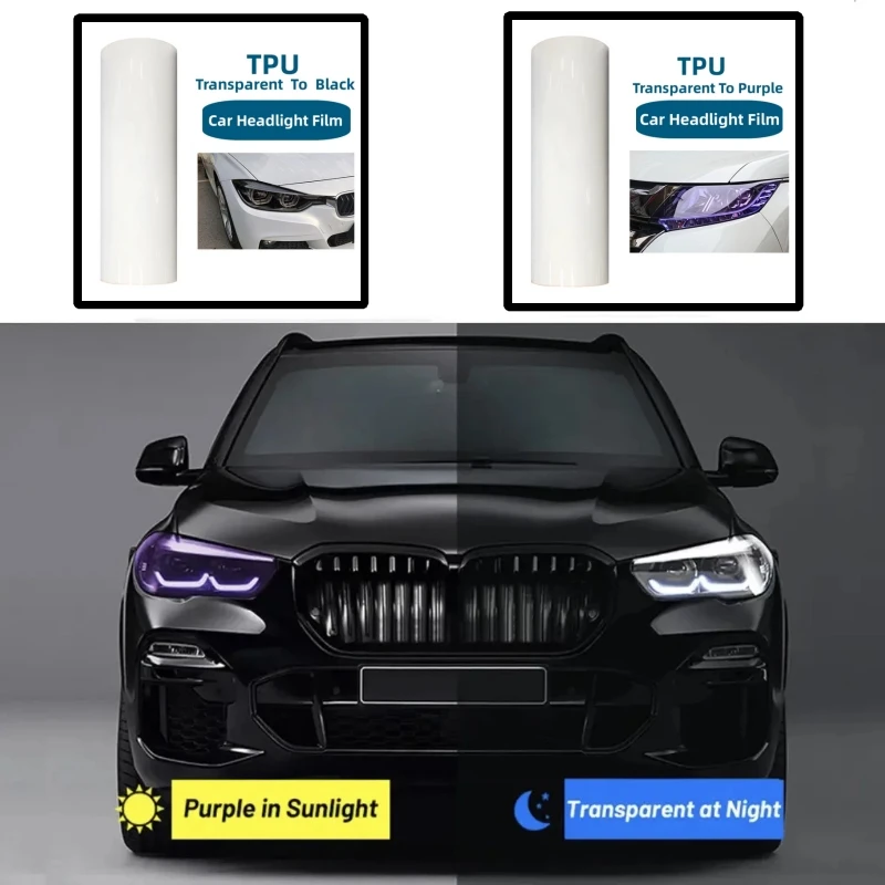 Ppf Tpu Inteligente Fotocromático Farol Proteção Filme Cor-mudança Auto-cura Anti-risco Adequado para Qualquer Carro Lâmpada Decoração