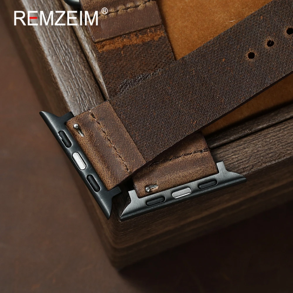 Genuine Crazy Horse Leather Watch Strap