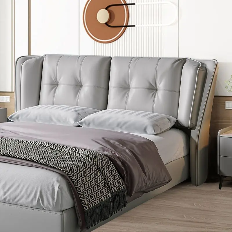 Solid wood headboard soft bag bedside backrest integrated floor simple modern no-wash technology cloth bedside soft bag single p