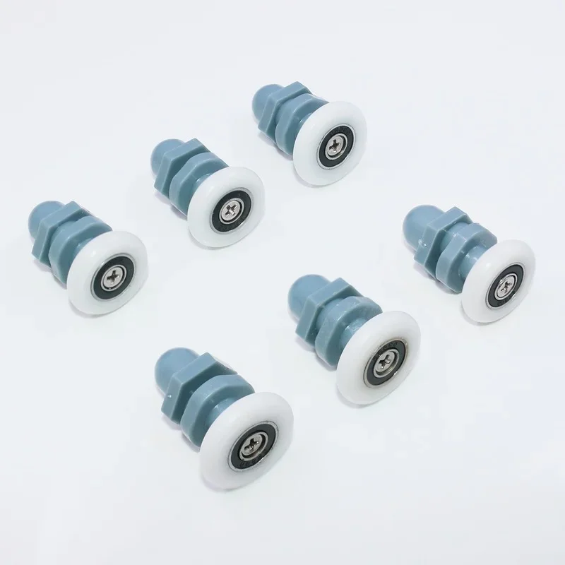 Single Straight Plastic Shower Door Pulley Rollers 8pcs/lot 23mm/25mm/27mm shower door rollers sliding door roller shower room pulley shower room rollers sliding door pulley roller bearing