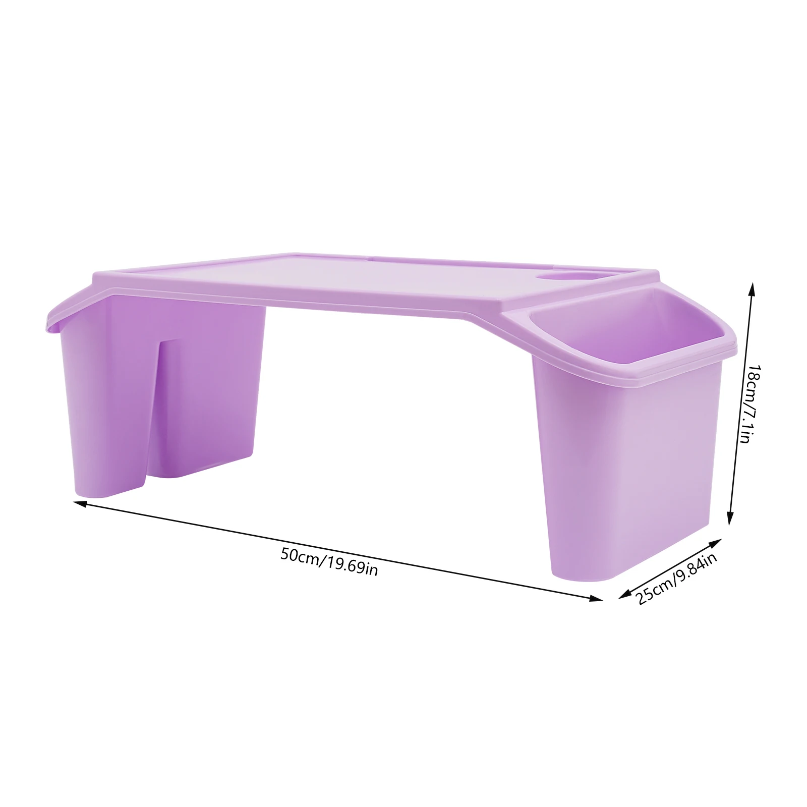 4 Pcs Kids Lap Desk Tray, Plastic Breakfast Laptop Trays with Side Pockets 5