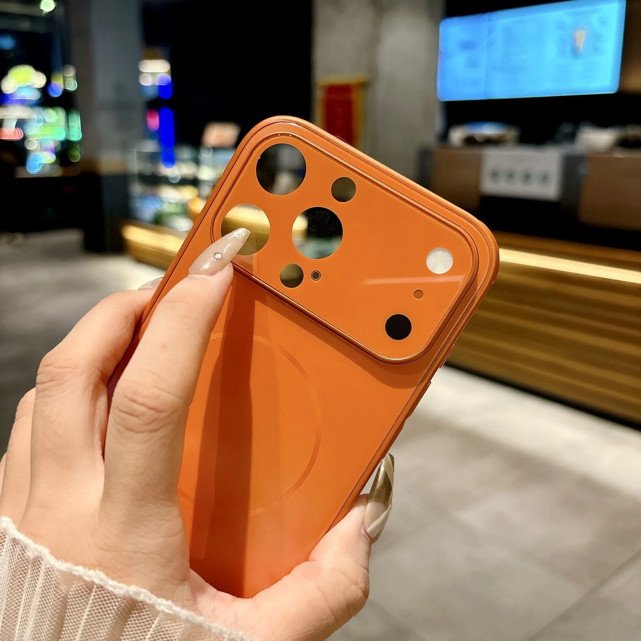 Luxury Matte Glass Lens Protection Case For iPhone 17 Air 16 15 14 13 Pro Max Plus For Magsafe Magnetic Shockproof Hard PC Cover