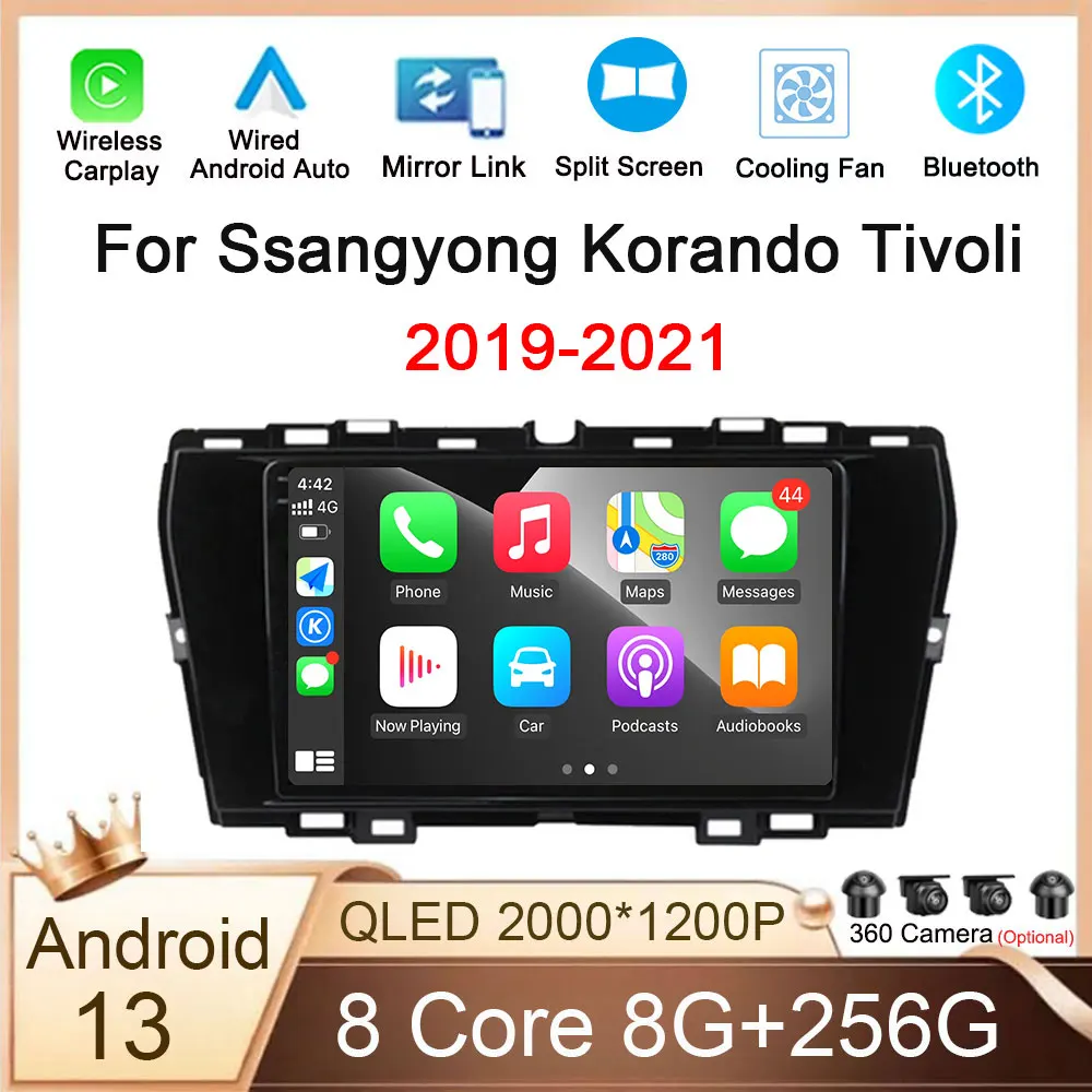 

Car Navigation Screen Android 13 Carplay For Ssangyong Korando Tivoli 2019-2021 Stereo Multimedia Video Navigation Wireless