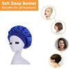 Women Sleeping Caps High Elastic Satin Solid Sleeping Hat Shower Cap Hair Hat for Daily Use and Beauty Women Styling Accessories 5