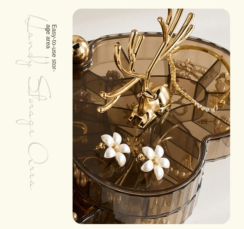 3 Layers Jewelry Storage Box Luxury Jewelry Organizer Plastic Large Capacity Earrings Rings Necklace Jewelry Organizer