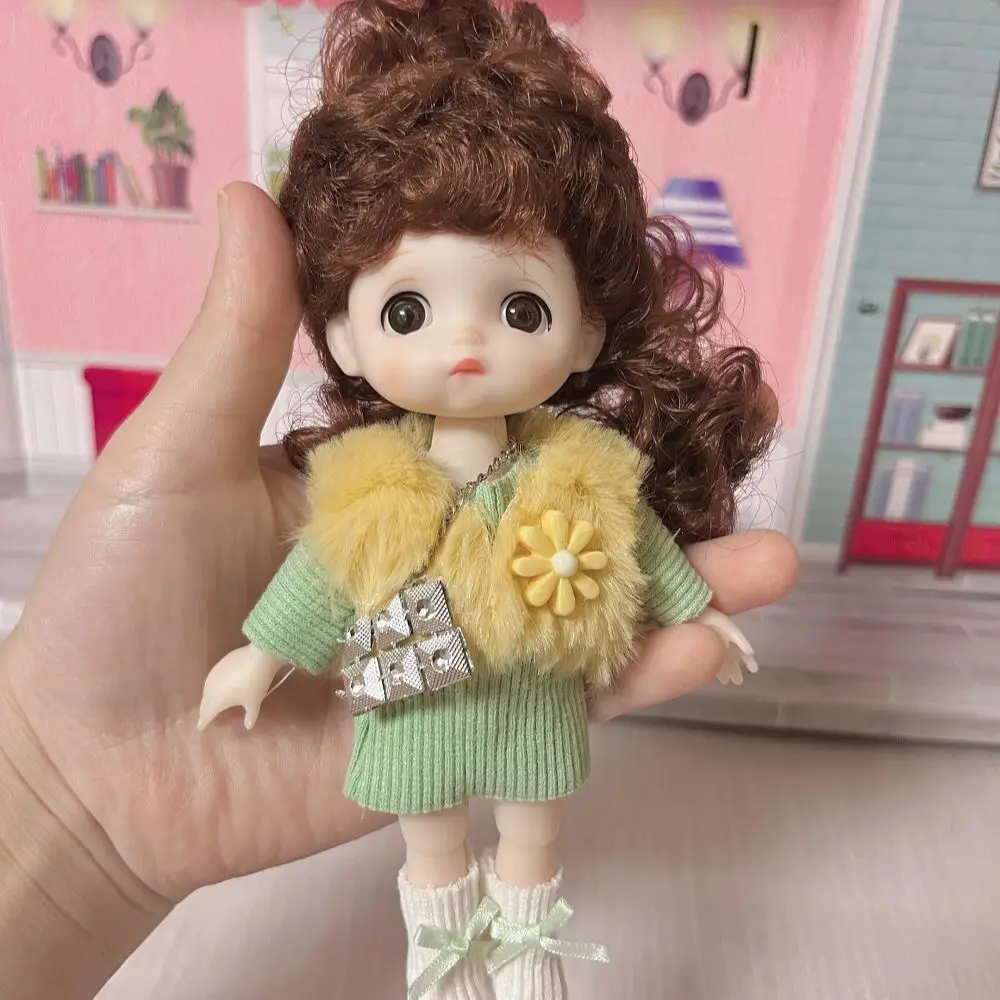 

BJD Mini 16cm Doll 13 Movable Joints 1/12 Multi-color Hair Princess Doll and Clothes Can Dress Up Girls DIY Toys Birthday Gifts