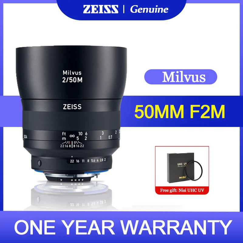 Zeiss Milvus 50Mm F2M Obiettivo Macro Full-Frame Per Fotocamera Canon Ef Nikon F Slr Come 5D Sl3 T7 D750 D810 D3X D610 Df Z Cam E2-F6 F8