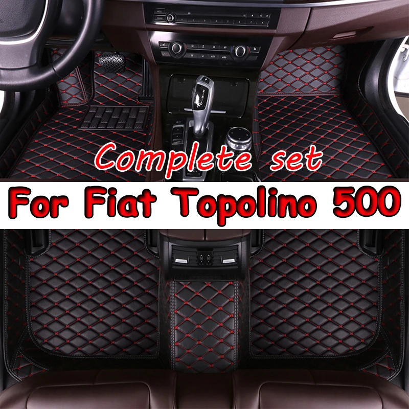 

Автомобильные коврики для Fiat Topolino 500 2012 2011 Автомобильные аксессуары для интерьера Стайлинг под заказ кожаные передние и задние боковые коврики для ног