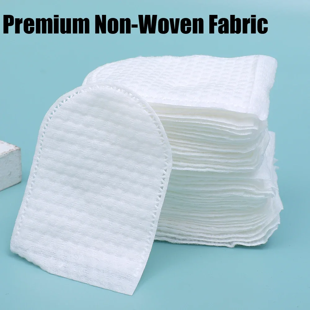 240PCS Disposable Makeup Remover Cotton Pad Soft Non-woven Fabric Cleansing Paper Wipe Cosmetic Pad U-Shaped Makeup Cotton Wipes 6