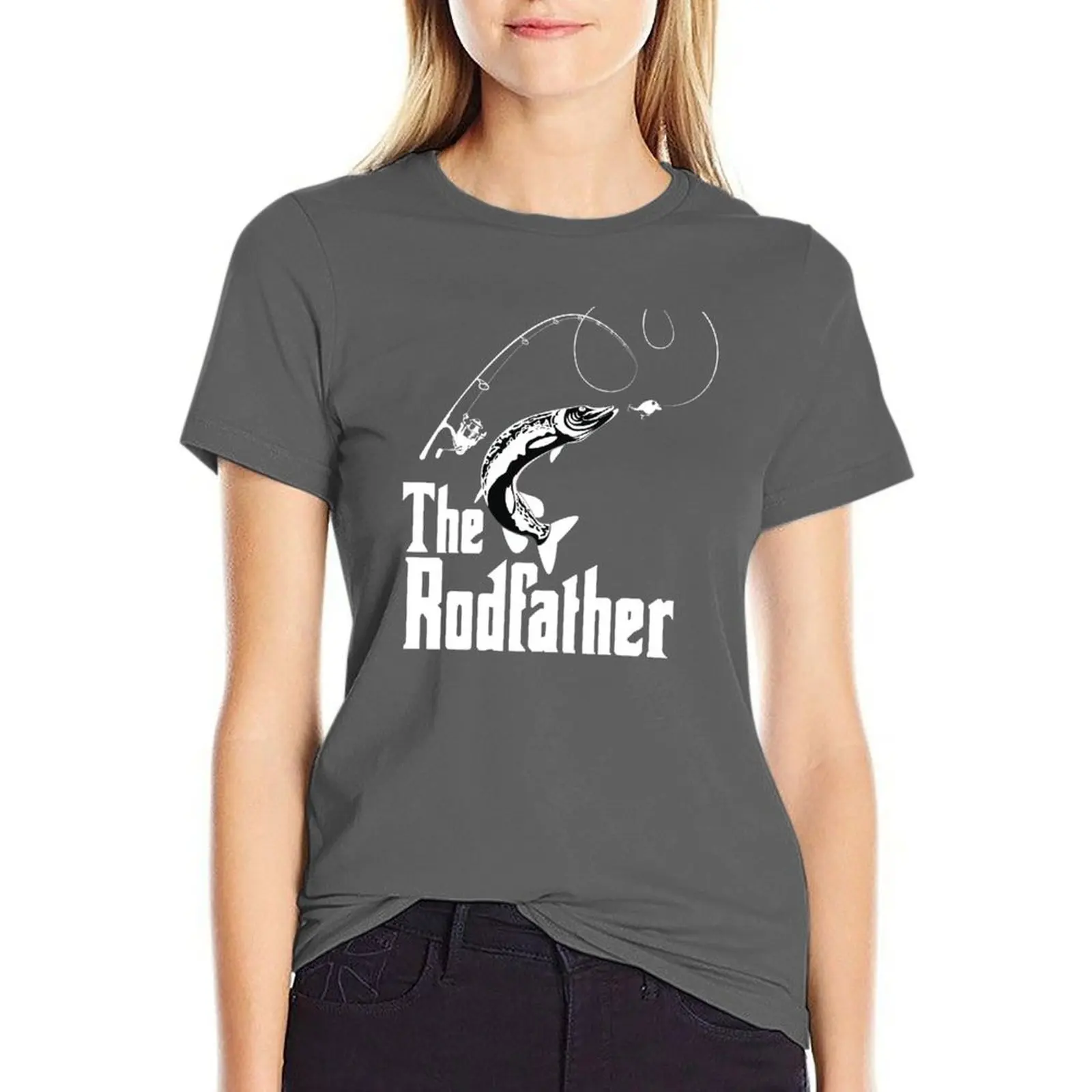 

The Rodfather Fishing T Shirt T-Shirt Women's cotton t-shirt white t shirts for Women