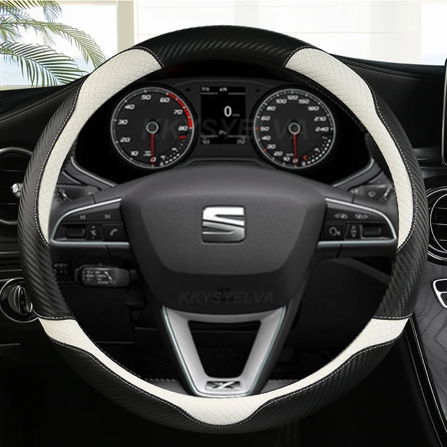 Funda Volante Coche Ergocar Funda Para Volante De Piel Sintética De Fibra De Transpirable Absorbente Pomo Palanca De Cambios