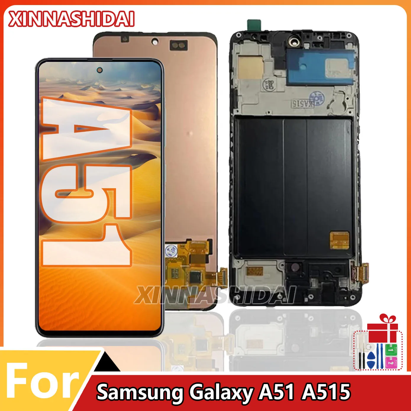 ЖК-дисплей с рамкой и дигитайзером в сборе для Samsung Galaxy A51 A515 A515F A515F/DS, дисплей A515FD A515FN/DS