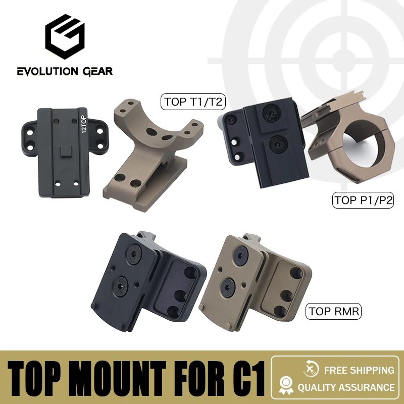 Tactical Badger C1 30 34MM 12 O\'clock Top Optical Plate Mount Red Dot Sight Optics Accessory for BOC1 Scope Mount