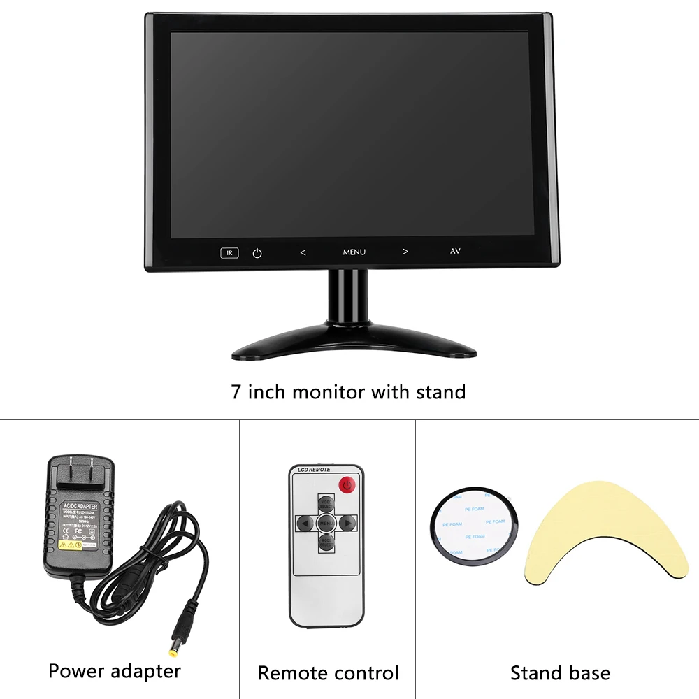 Eyoyo 7 ̴  TV    1024*600 ػ  , PC LCD ȭ  VGA/AV/HDMI  Է