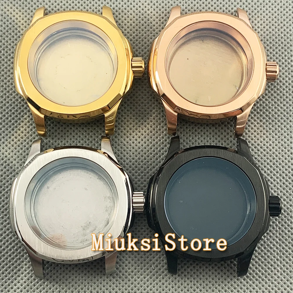 

NH35 42mm silver black gold rose gold watch case sapphire glass 200m water resistant fit NH35 NH36 movement