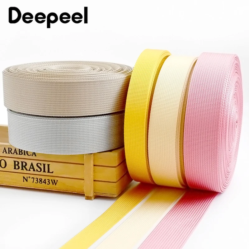 

45Meters 20-50mm Colored Nylon Webbing Tape Thicken Safety Belt Luggage Strap Ribbon DIY Bag Garment Webbings Sewing Accessories