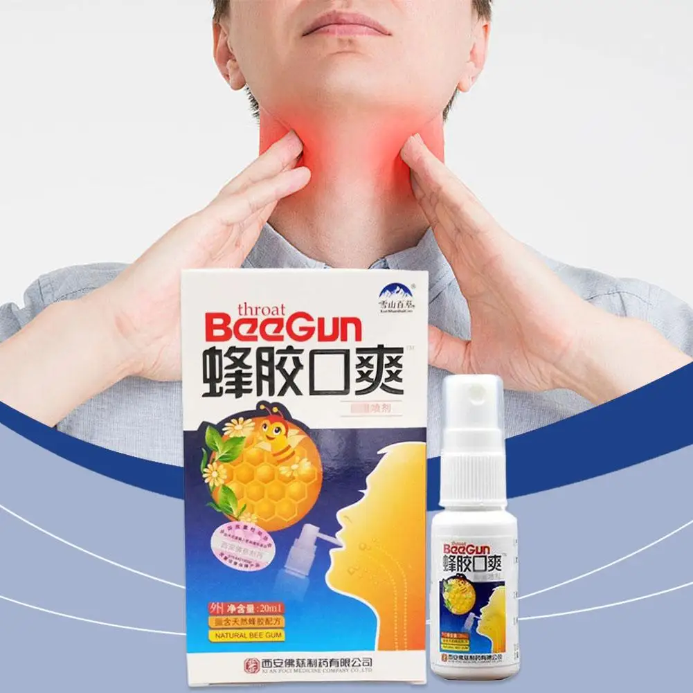 20ml Throat Spray Natural Propolis Extract Eliminate Discomfort Throat Dry Mouth Cough Spray Dysphagia Relieve Itchy Care Sore throat spray