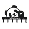 1pc Fascinating Cute Panda Keychain Wall Mounted Coat Rack Keychain Key Hanger Towel Rack Intriguing Wall Mounted Item 3