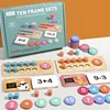 Children's Wooden Number Board Cognitive Matching Addition Subtraction Operation Montessori Logical Thinking Training Math Toys 1