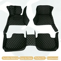LuxuryRide Premium Custom Tailored Car Floor Mats for Renault Clio V B7 2019 to 2026 5seats Leather Stitched Edges Custom Fit All Weather Waterproof Anti-Dirt 2