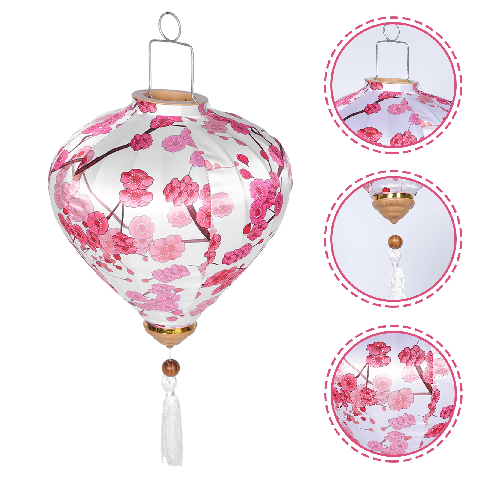 

Lantern Foldable Silk Lanterns Chinese Cloth Wedding Decor Mid-autumn Paper