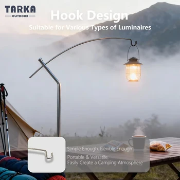 TARKA Detachable Lantern Stand – Adjustable Ultralight Outdoor Tabletop Light Holder for Camping 1