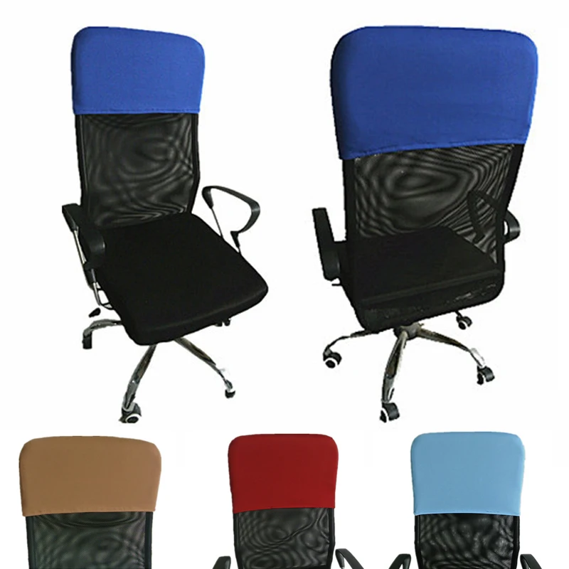 Solid Color Office Chair Backrest Cover Elastic Chair Back Protection