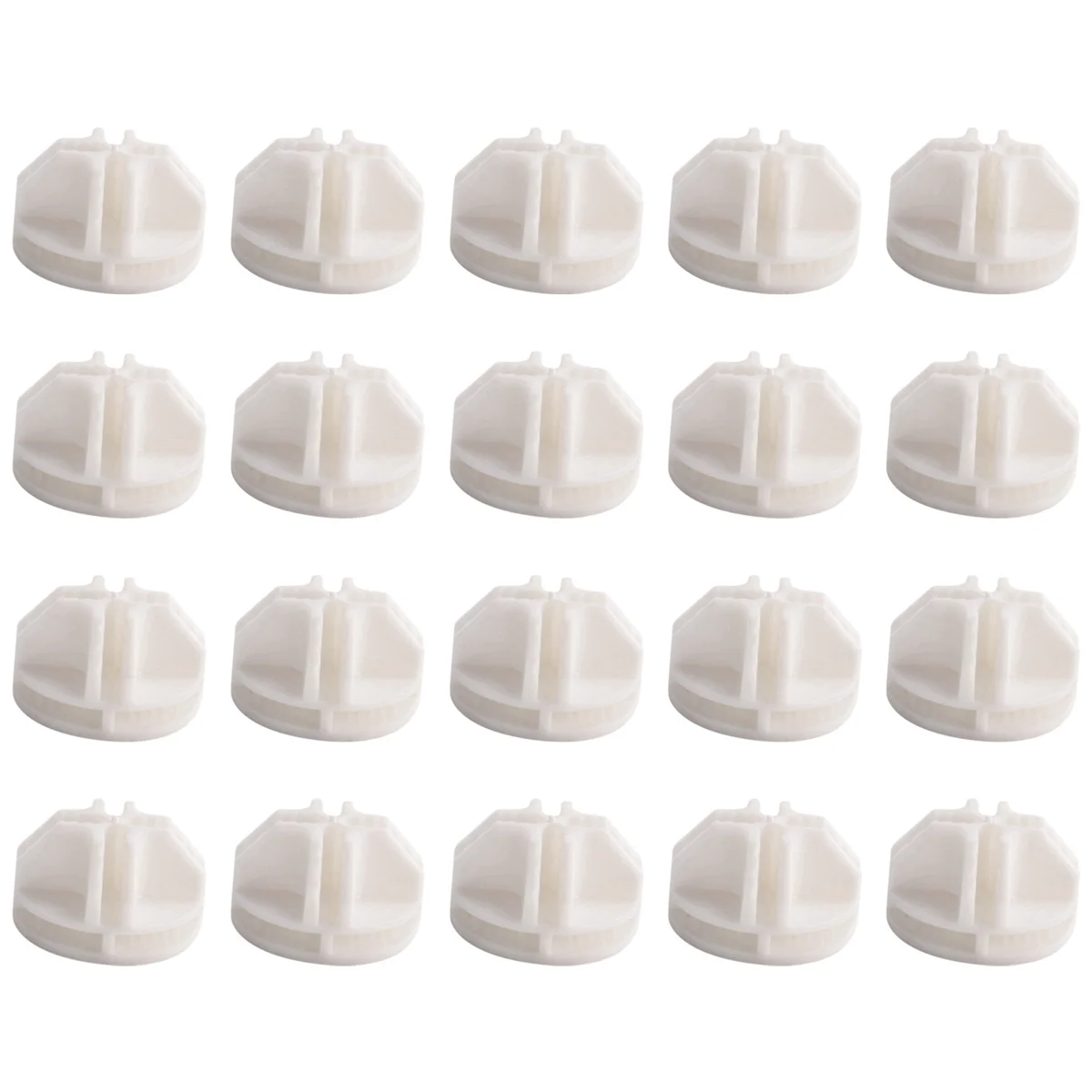 

20 Pcs Grid Cube Connector Abs Connectors For Wire Cube Storage Shelving (White)