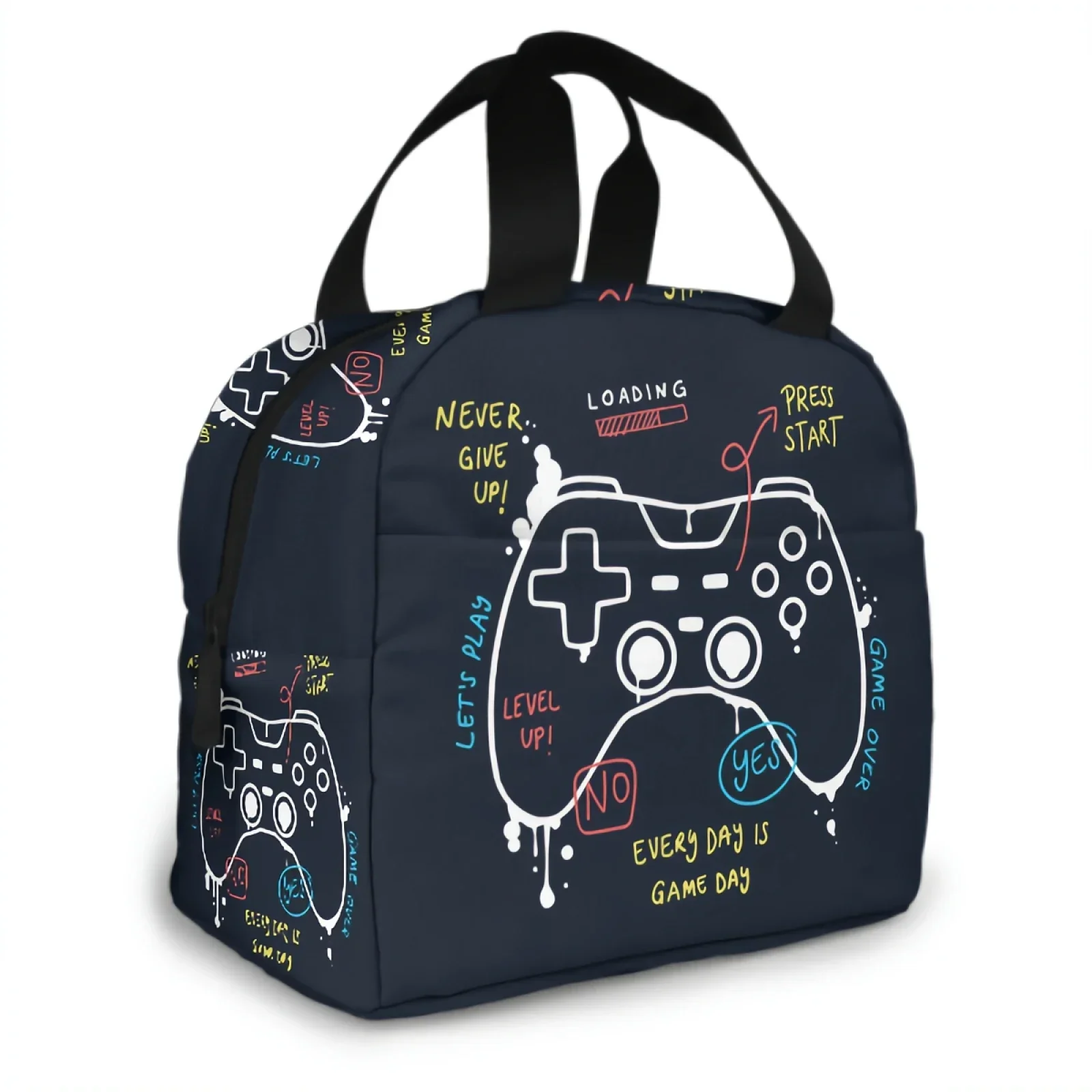 Gamer Room Decor Insulated Lunch Bag lunch box containers for Women Men Shopping Office School Picnic