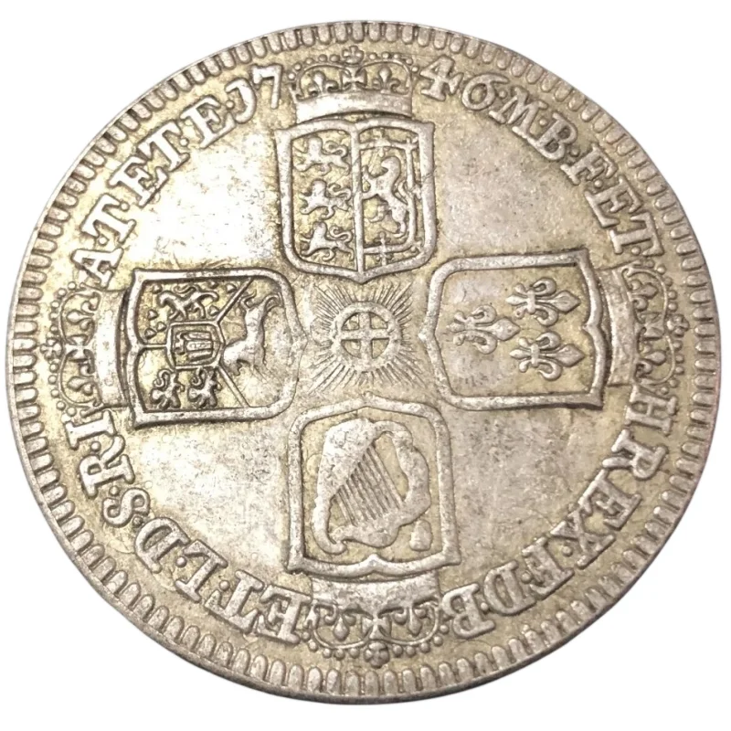 

1746 United Kingdom 1 Crown-George II Silver Plated Copy Coin