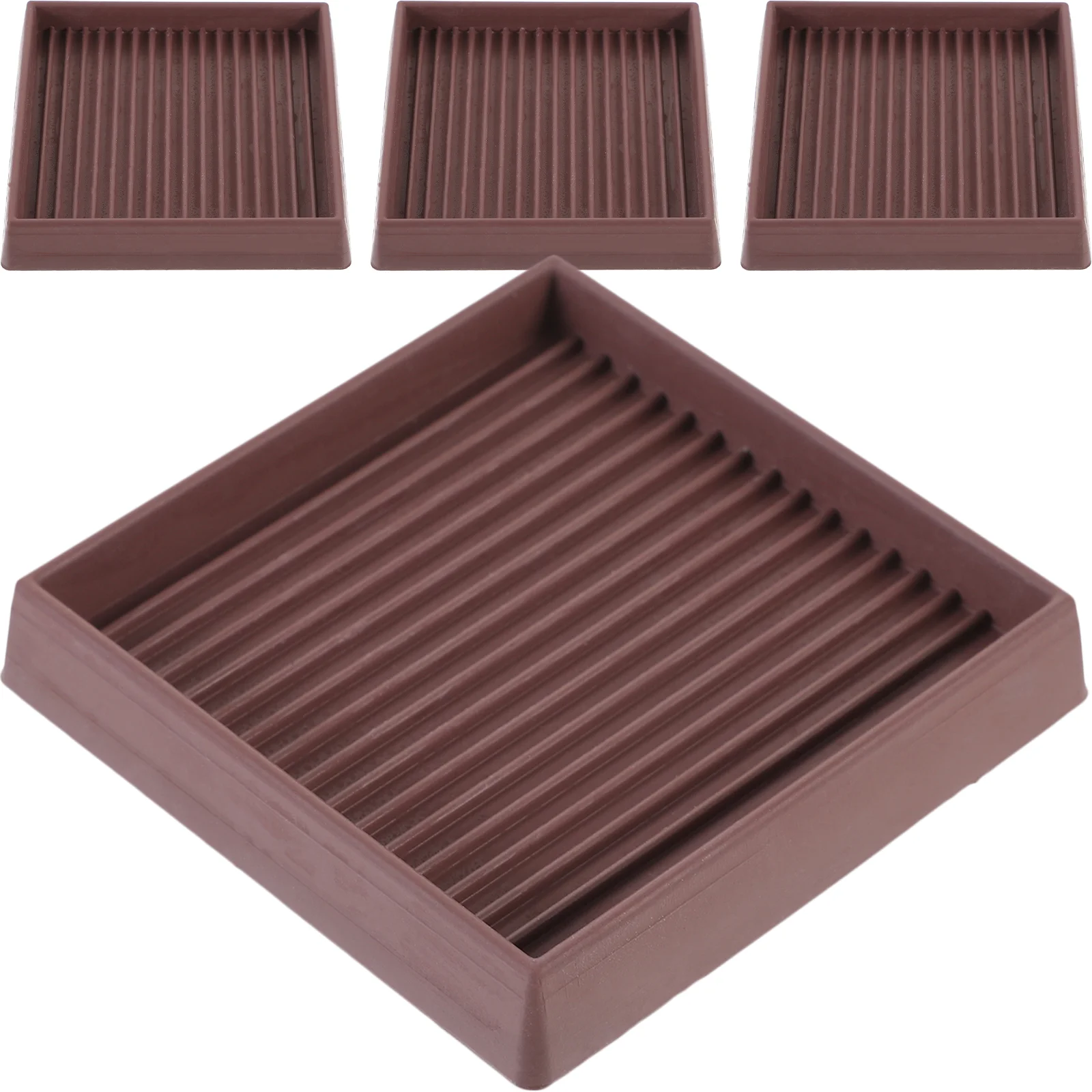 

4 Pcs Slide Pad Furniture Pads Floor Protectors for Caster Cups Nonslip Chair Leg Plastic Hardwood Floors Bed Stoppers