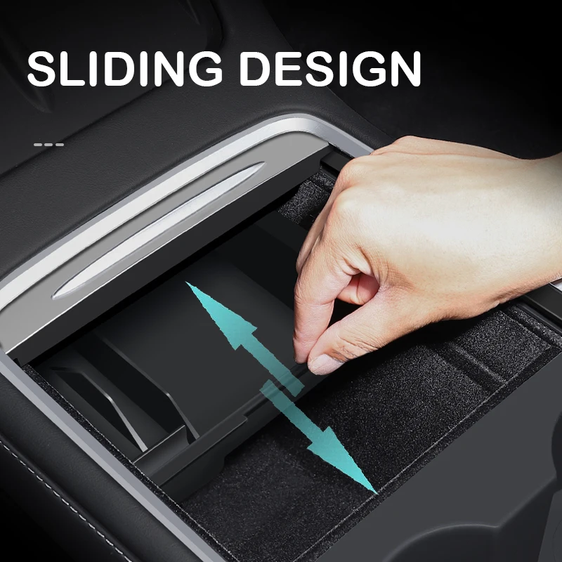 3PCS Armrest Hidden Storage Box for Tesla Model 3 Model Y Center Console Organizer Accessories ABS