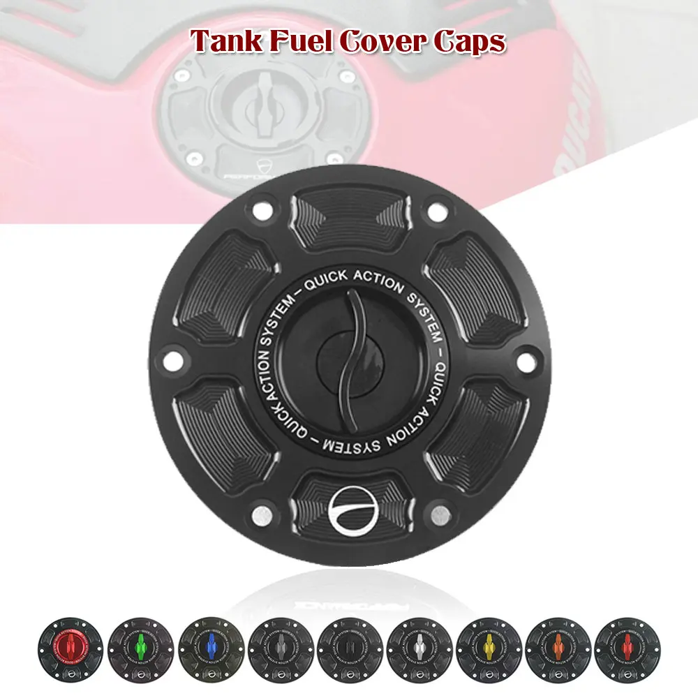 

Motorcycle Accessories CNC Aluminum Fuel Gas Tank cap Quick Release Cover Keyless for DUCATI DIAVEL 1260 2019-2020
