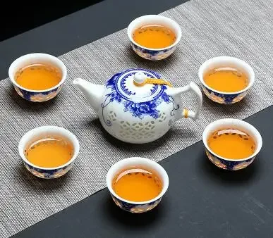 Blue White Exquisite Ceramic Teapot Kettles Tea Cup Porcelain Chinese Kung Fu Tea Set Drinkware