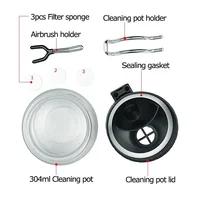 Pot de nettoyage aérographe stabilisateur porte-bouteilles Station de peinture bouteilles en verre filtre compresseur givré ensemble en option A-C 5