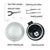 Airbrush Cleaning Pot Stabilizer Bottles Holder Paint Station Glass Jar Bottles Filter Frosted Compressor Optional Set A-C 5