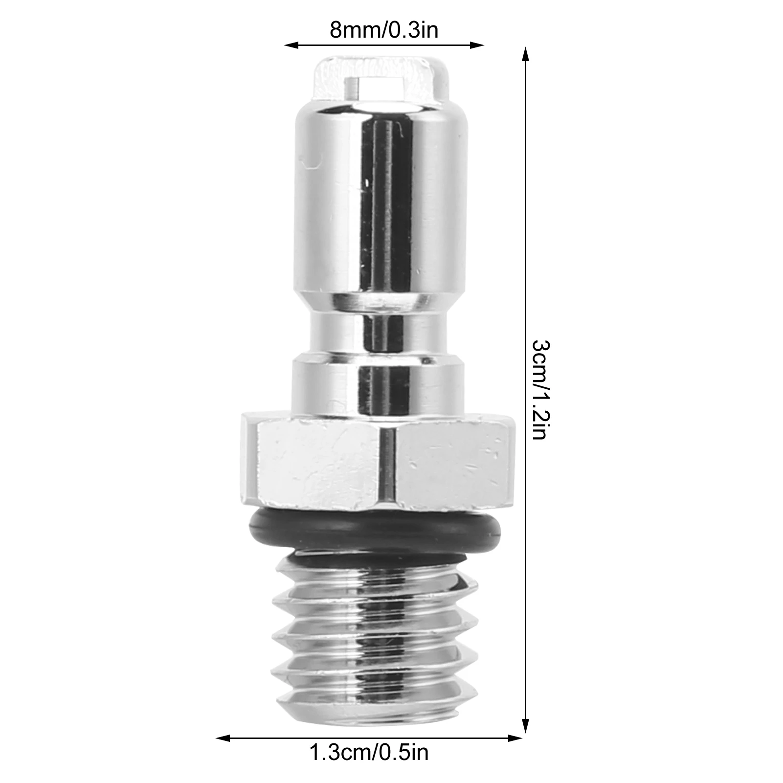 For BCD Power Inflator Adapter Chrome Plated Brass Diving Exhaust Valve Nipple Replacement