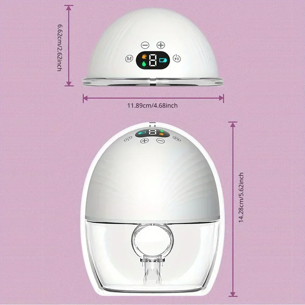 Electric Breast Pump Hands-free Milking Machine Portable High Suction Intelligent Integrated Silent Automatic Breast Pump