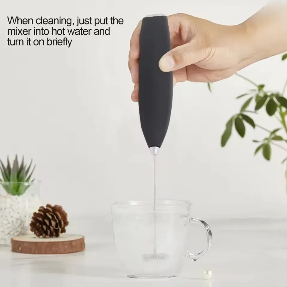 1 Hand Held Coffee Foam Maker Electric Milk Foaming Machine Battery Foam Maker with Bracket for Coffee Latte Cappuccino