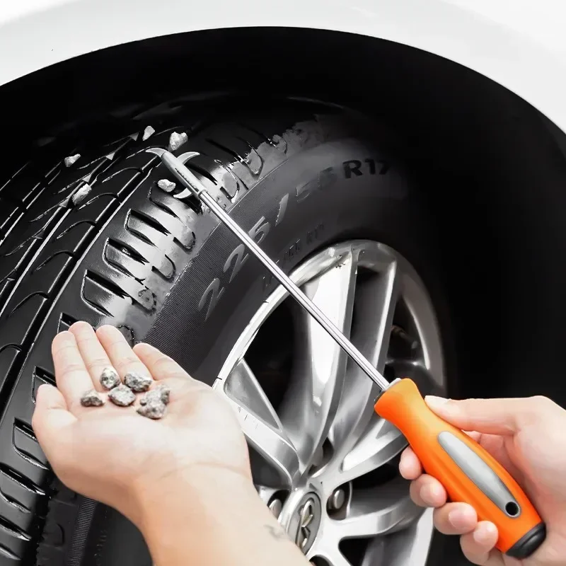 Car Tire Cleaning Hook, Hook and Buckle, Stone Digging Vehicle with Multifunctional Stone Ditch for Removing Stones Tool