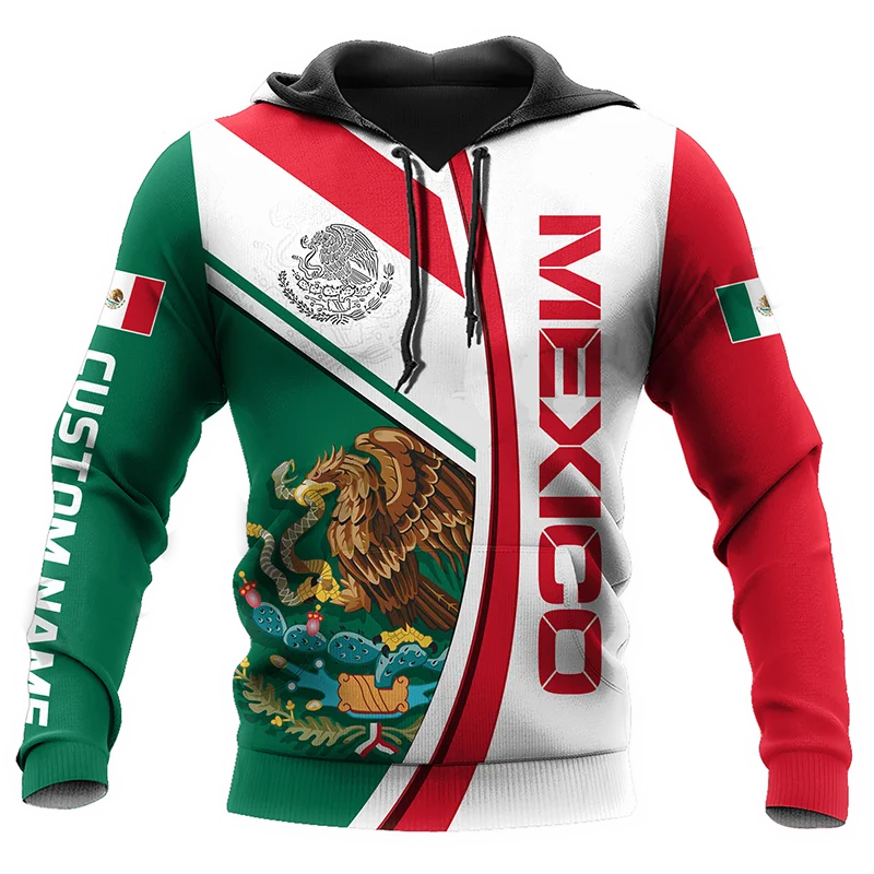 thumbnail image 1 of Sudadera con capucha con estampado de bandera de España, México y Brasil en 3D para hombre, sudadera con emblema nacional de Perú, chándal informal de talla grande para hombre, 1 of 5