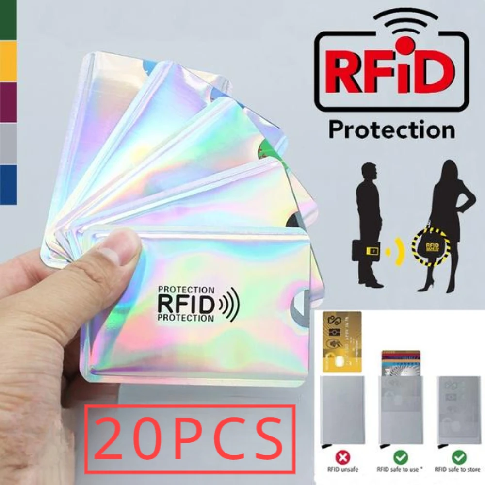 Id Card Case 1-20Pcs Anti Degaussing Shield Card Anti Rfid Blocking Reader Lock Card Holder Id Bank Case