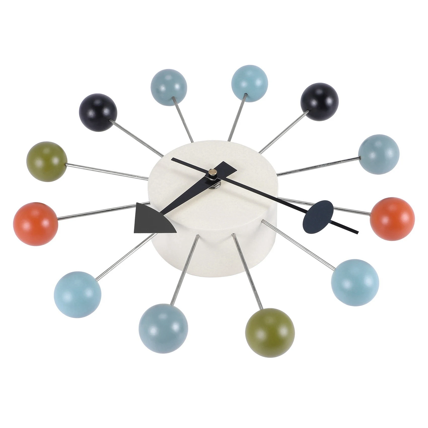 

Simple Colorful Ball Modern Clock Art Simulation Sport Decorative Candy Wall Clock Mixed Color Metal + Solid Wood Ball