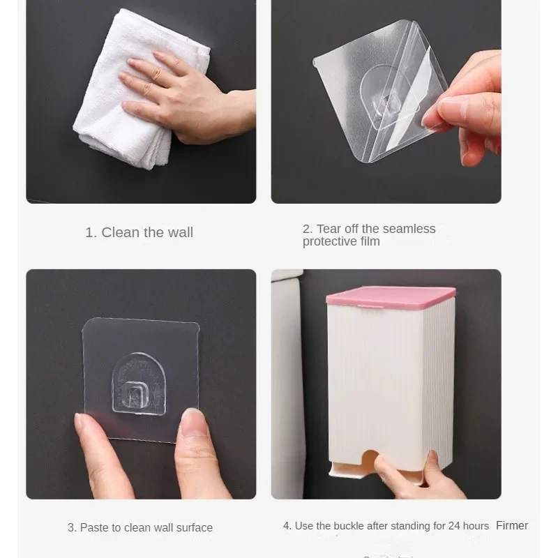 Wall-Mounted Waterproof Bathroom Organizer Versatile Dustproof Sanitary Napkin & Craft Storage Box bathroom organizer shelf