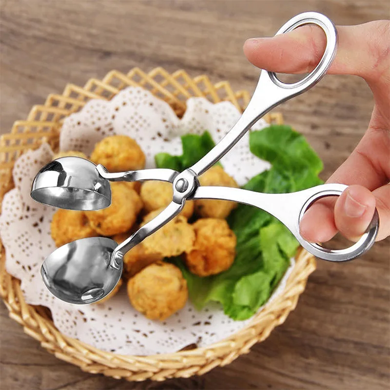 Stainless Steel Meatball Maker Sandwich Stuffing Food Clip Meatballs Clip Mold Beef Fish Meat Rice Ball Maker For Kitchen Tools