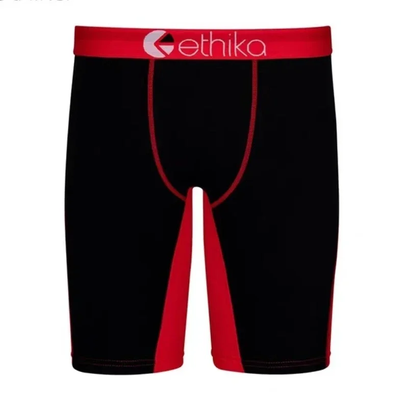 Description Picture 4 of itemETHIKA Men's Underwear Solid Color 100% Cotton Breathable Underware Casual Men Boxer Briefs Shorts Sweatpants Black Plus Size