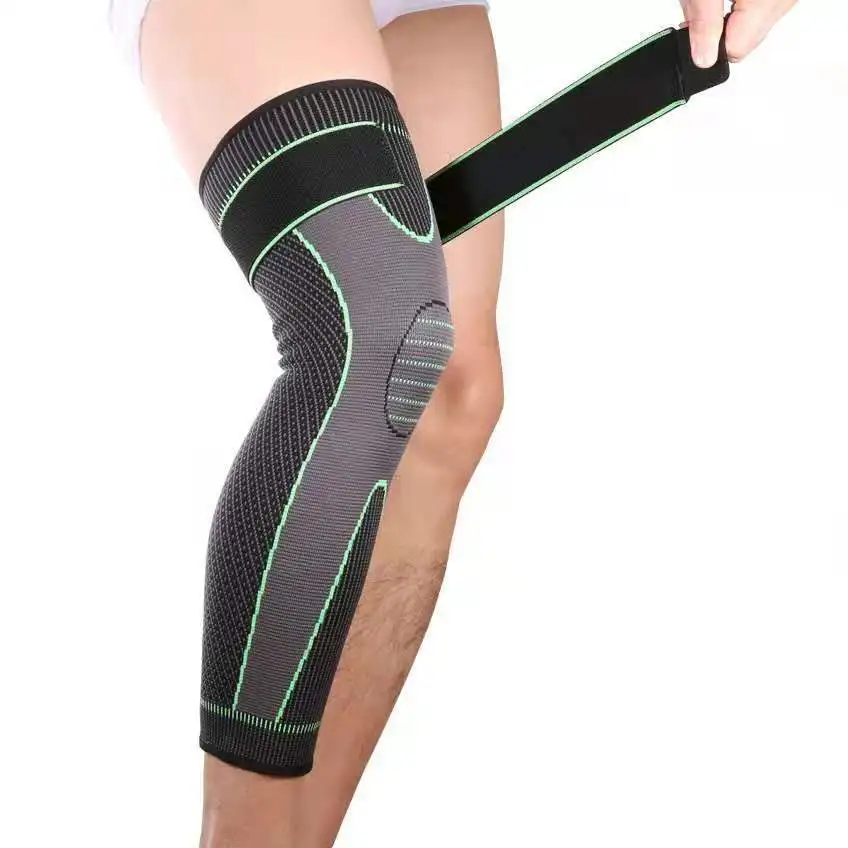 1 Pcs Compression Knee Pads Support Lengthen Stripe Sport Sleeve Arthritis Joint Pain Protector Elastic Kneepad Brace