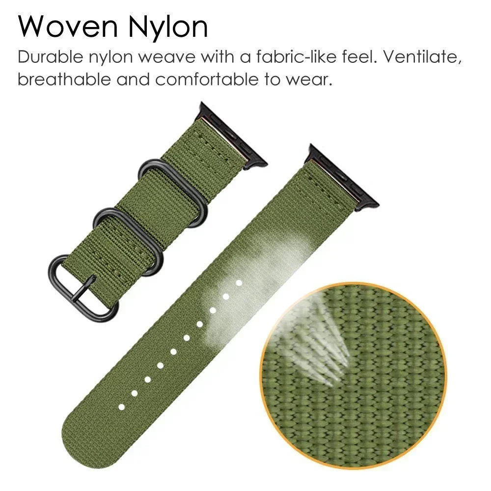 Premium Nylon Braided Strap for Apple Watch - Elegant Woven Bracelet Design