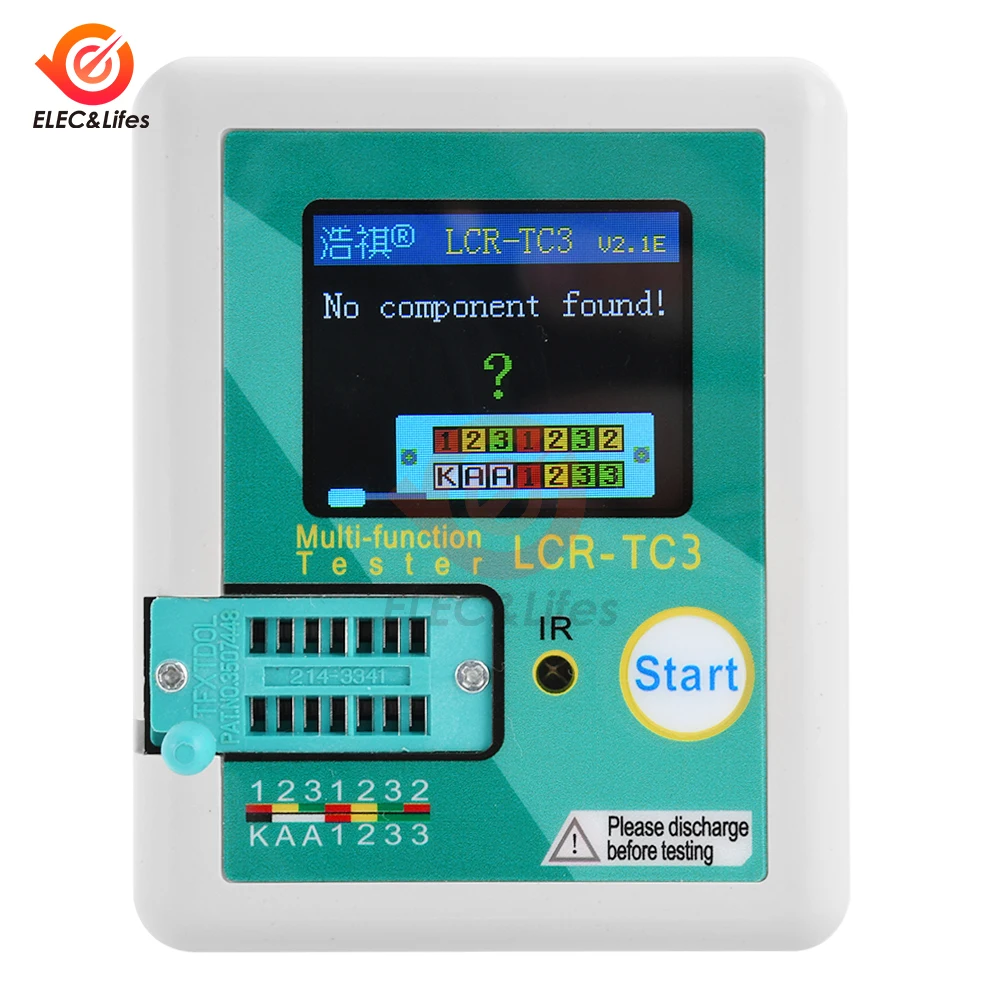 LCR-TC3 Transistor Tester Multimeter LCD Diode Triode Capacitor Resistor Test Meter ESR MOSFET NPN PNP Triac MOS/PNP/NPN 3